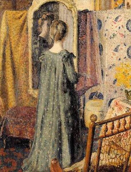 Woman Standing in Front of the Mirror aka Madame Georges Lemmen 1902